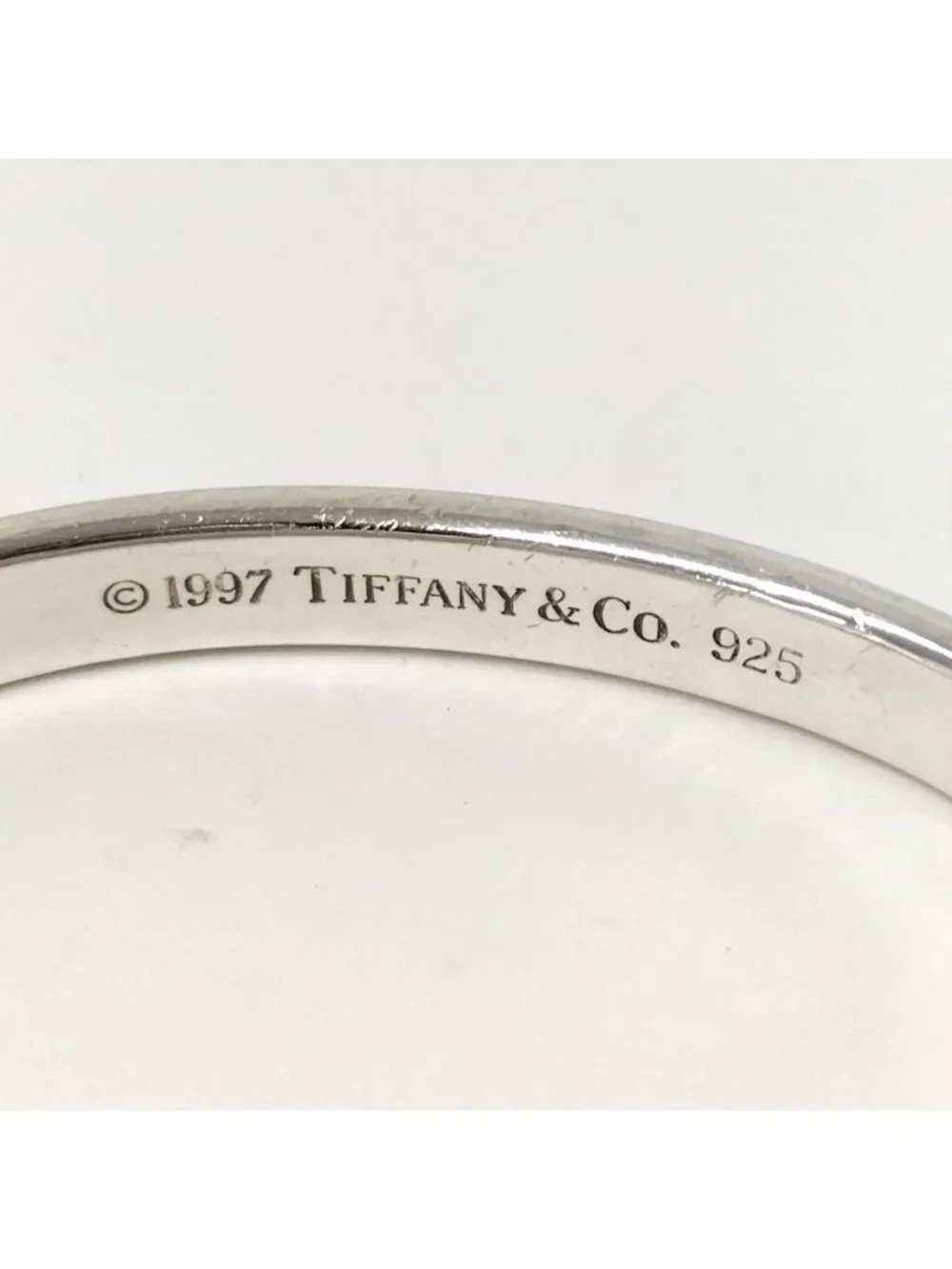 Tiffany & Co Narrow Bangle Bracelet 925 Sterling Silver